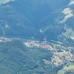 Flugwegposition um 10:02:25: Aufgenommen in der Nähe von Altenberg an der Rax, Österreich in 2518 Meter